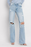 VINTAGE SUPER HIGH RISE FLARE JEANS