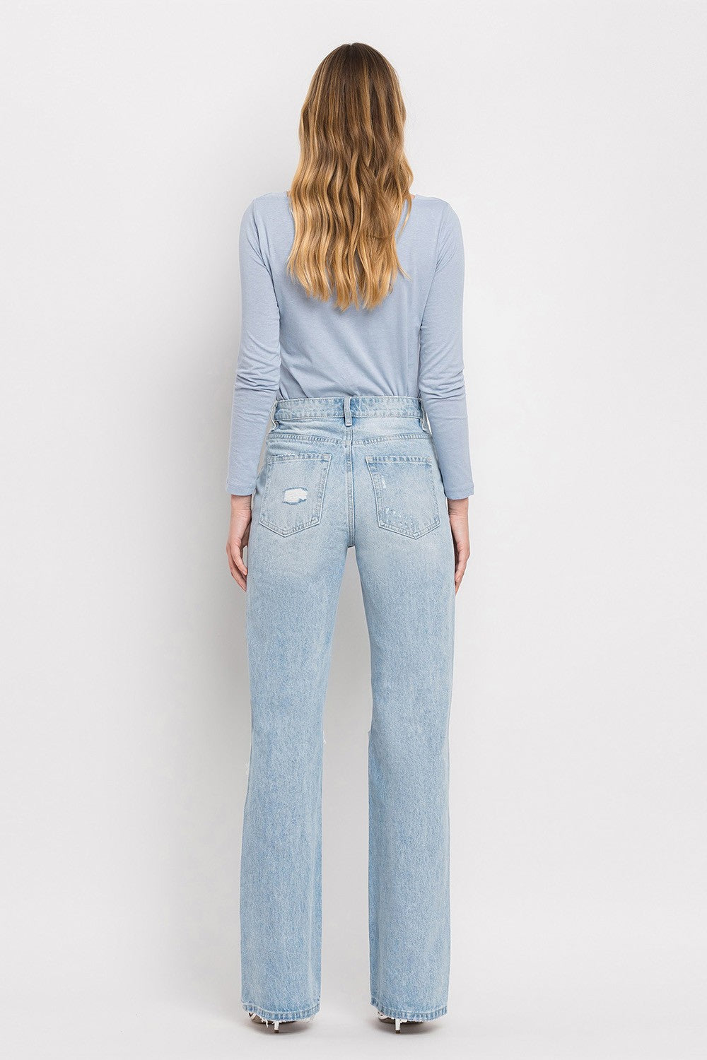 VINTAGE SUPER HIGH RISE FLARE JEANS