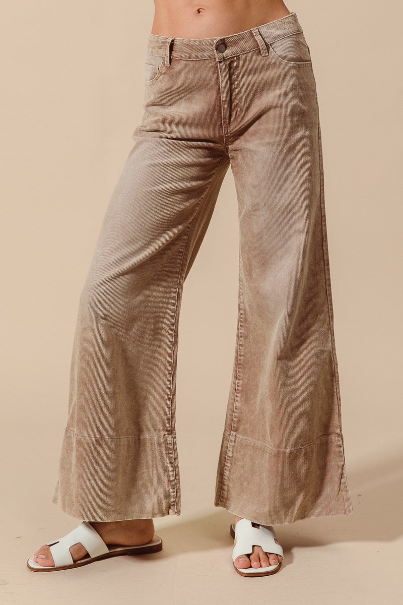 WIDE LEG CORDUROY PANTS