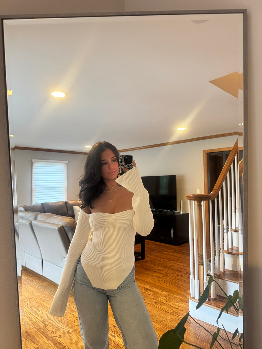 COZY CLOUD KNIT SWEATER IN WHITE