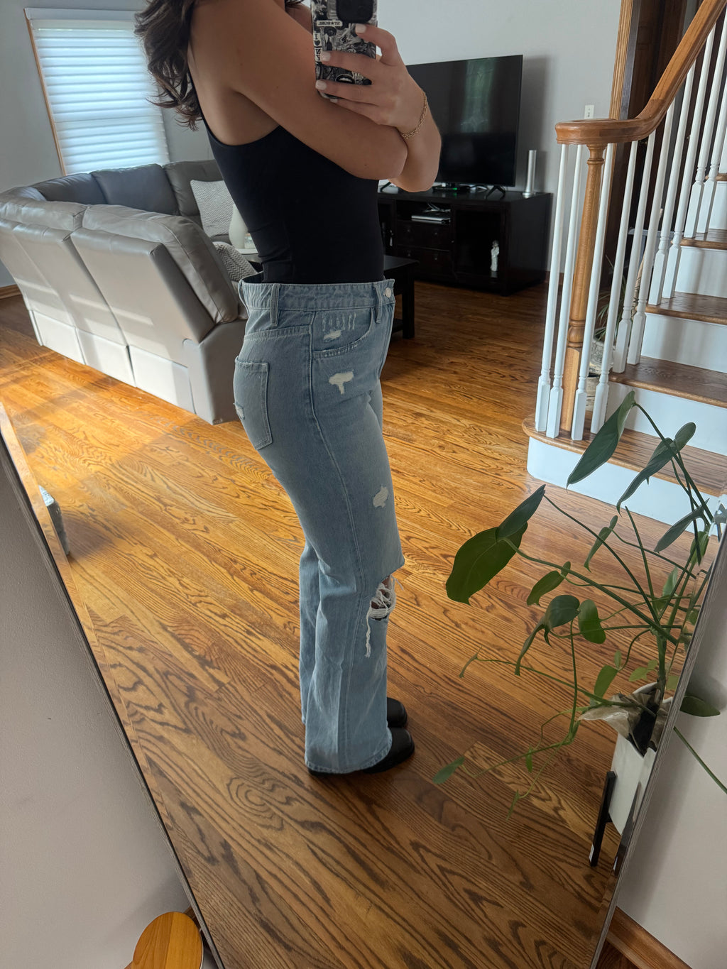 VINTAGE SUPER HIGH RISE FLARE JEANS