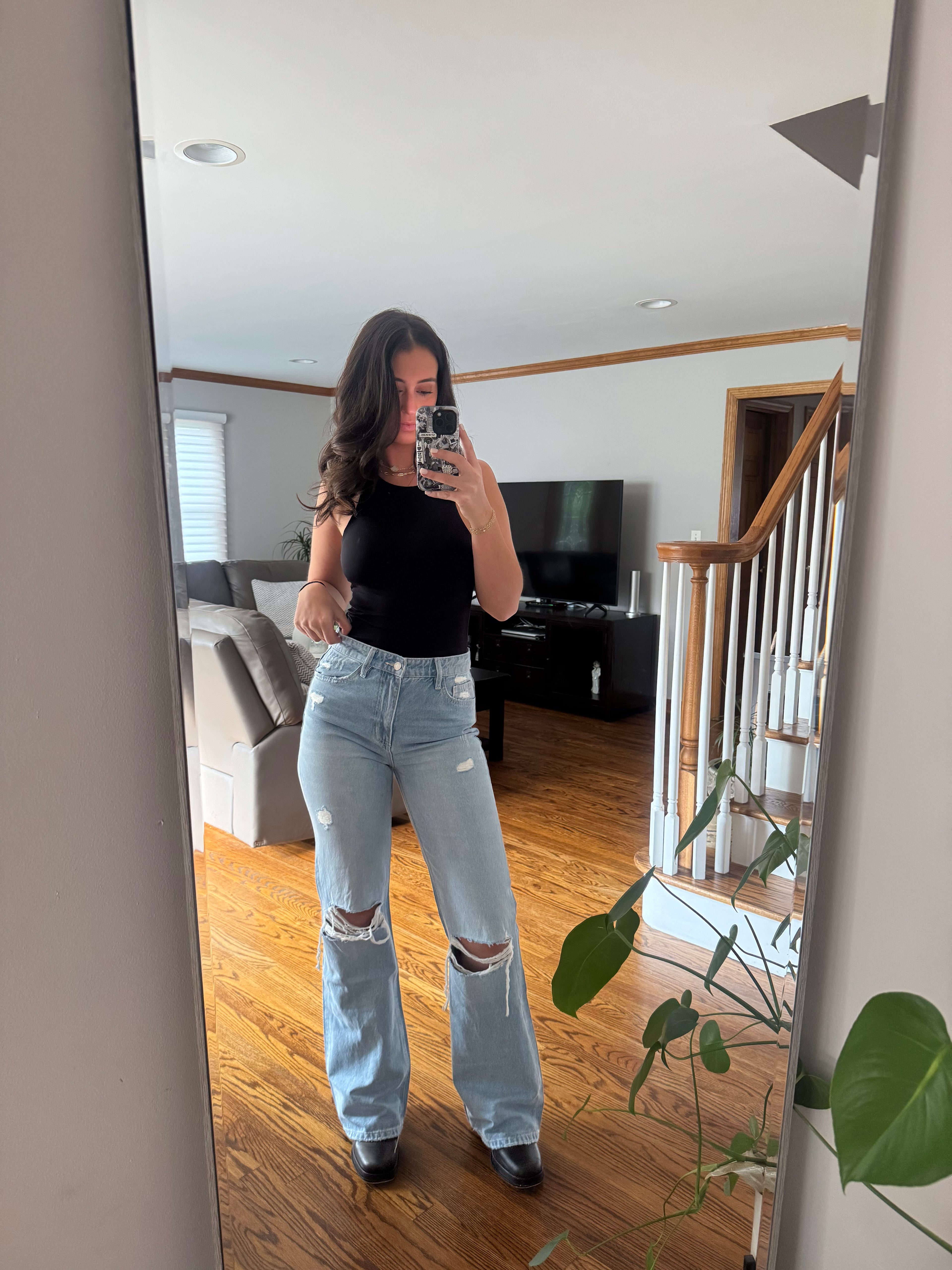 VINTAGE SUPER HIGH RISE FLARE JEANS